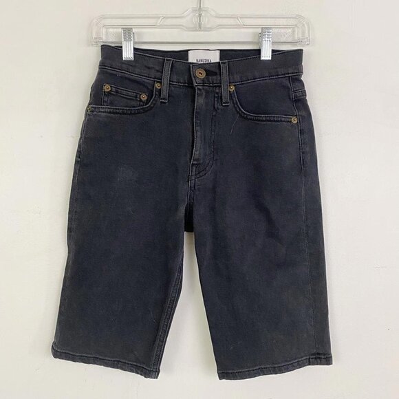 NANUSHKA black Bermuda denim shorts - Picture 2 of 7